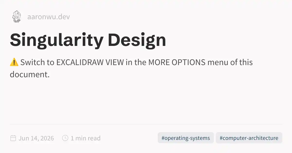 Singularity Design